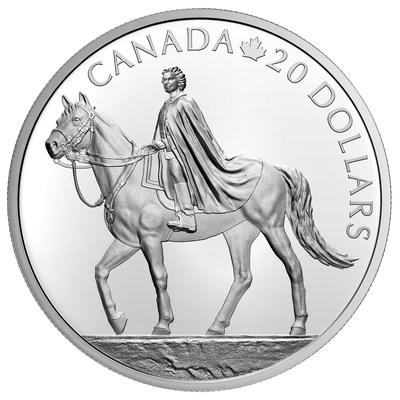 The Royal Canadian Mint's silver collector coin celebrating the Queen's 95th birthday (Reverse)