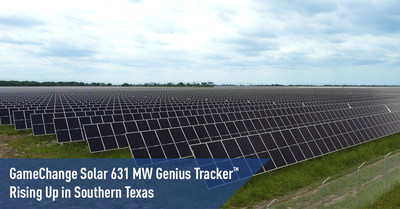 Genius Tracker™ de 631 MW de GameChange Solar se levanta en el sur de Texas (PRNewsfoto/GameChange Solar)