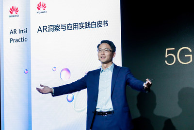 Bob Cai, director de Marketing de Huawei Carrier BG, durante el discurso (PRNewsfoto/Huawei)